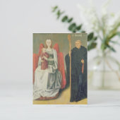 Jungfrau und Kind mit St. Benedikt Postkarte (Stehend Vorderseite)