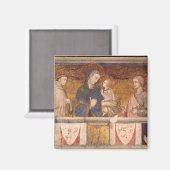 Jungfrau und Kind mit St. Francis und St. John Magnet (Vorderseite/Rückseite)