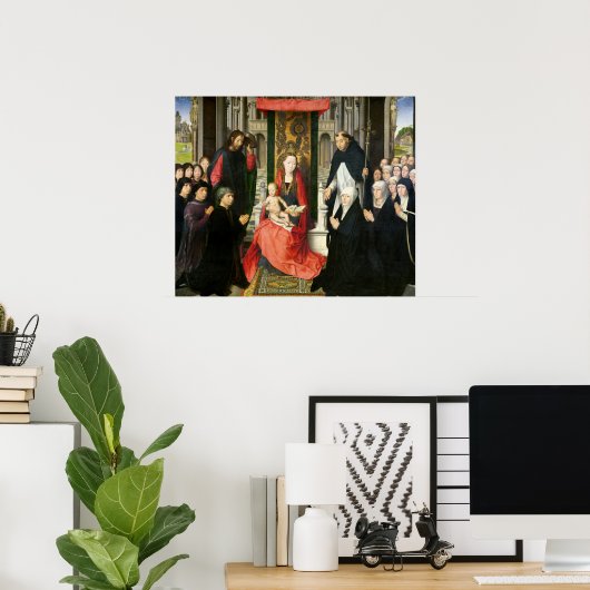 Jungfrau und Kind mit St. James & St. Dominic Poster (Heimbüro)