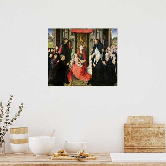 Jungfrau und Kind mit St. James & St. Dominic Poster (Küche)