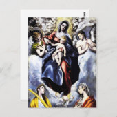 Jungfrau und Kind mit St. Martina Postkarte (Vorne/Hinten)