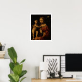 Jungfrau und Kind (Öl auf Tafel) Poster (Heimbüro)