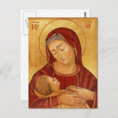 Jungfrau und Kind Postkarte (Vorne/Hinten)