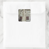 Jungfrau und Kind Quadratischer Aufkleber (Tasche)