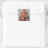 Jungfrau und Kind Quadratischer Aufkleber (Tasche)