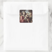 Jungfrau und Kind Quadratischer Aufkleber (Tasche)
