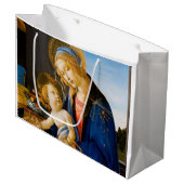 Jungfrau und Kind, Sandro Botticelli Große Geschenktüte (Vorderseite Schrägansicht)