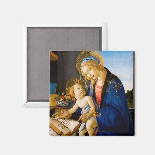 Jungfrau und Kind, Sandro Botticelli Magnet (Vorderseite/Rückseite)
