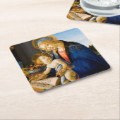 Jungfrau und Kind, Sandro Botticelli Rechteckiger Pappuntersetzer (angewinkelt)