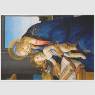 Jungfrau und Kind, Sandro Botticelli Seidenpapier