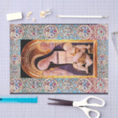 JUNGFRAU UND KIND, SITZE, ANGELN MIT WERTVOLLEN GE SEIDENPAPIER (Handwerk)