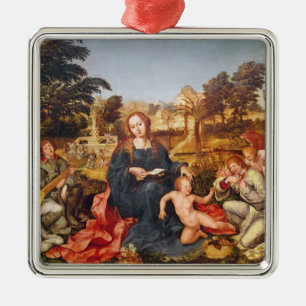 Jungfrau und Kind und Engel, 1536-38 Silbernes Ornament