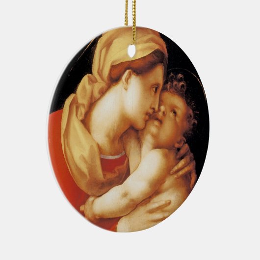 Jungfrau und Kind von Jacopo Da Pontormo Keramik Ornament (Rechts)