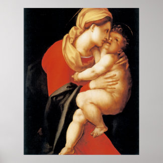 Jungfrau und Kind von Jacopo Da Pontormo Poster
