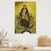 Jungfrau und Kindermosaik aus der Hagia Sophia Poster (Küche)