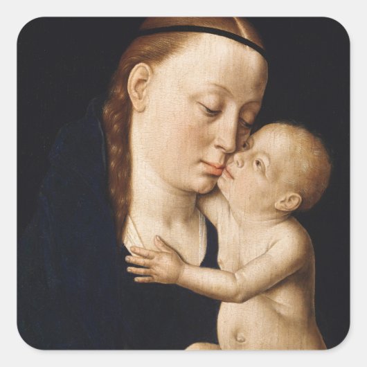 Jungfrau und Kinderurlaub Quadratischer Aufkleber (Vorderseite)