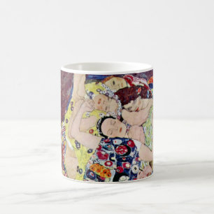 Jungfrau (Virgin), Gustav Klimt, Vintage Art Nouve Kaffeetasse