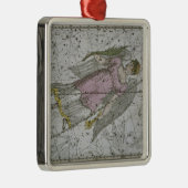 Jungfrau, von "einem himmlischen Atlas", Kneipe. Silbernes Ornament (Rechts)