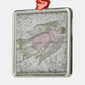 Jungfrau, von "einem himmlischen Atlas", Kneipe. Silbernes Ornament (Links)