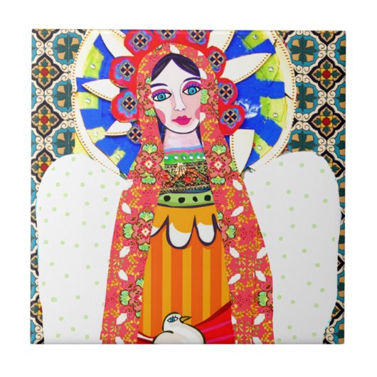 Jungfrau von Guadalupe Fliese (Vorderseite)