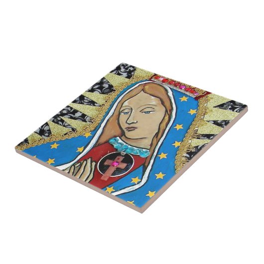 Jungfrau von Guadalupe Fliese (Seite)