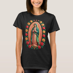 Jungfrau von Guadalupe Heilige Maria Christlich Re T-Shirt