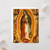 Jungfrau von Guadalupe Mary Karte (Vorderseite/Rückseite Beispiel)
