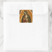 Jungfrau von Guadalupe Mary Quadratischer Aufkleber (Tasche)
