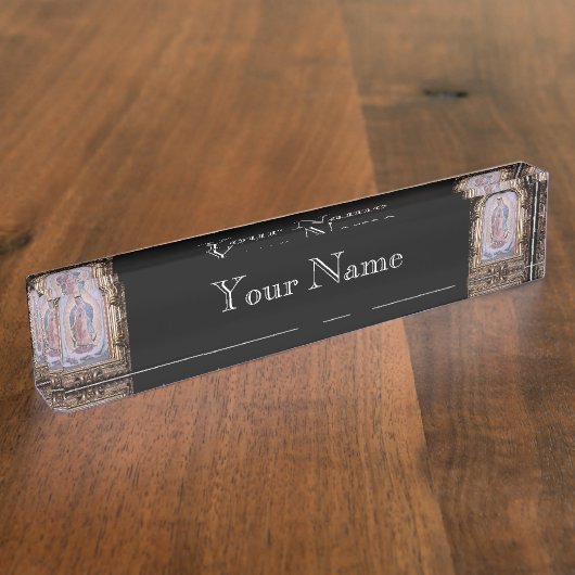 Jungfrau von Guadalupe Namensplakette (Seite)