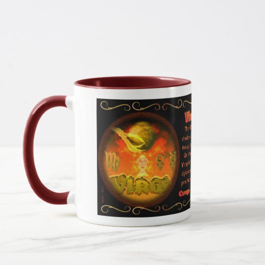 Jungfrau-Waagetierkreis-Astrologiespitze Tasse (Links)