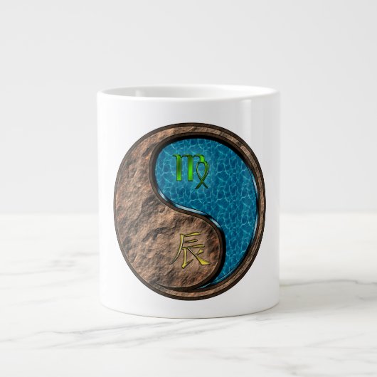Jungfrau & Wasser-Drache Jumbo-Tasse (Vorderseite)
