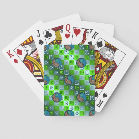 Jungfrau & Wasser Schlange Spielkarten (Rückseite)