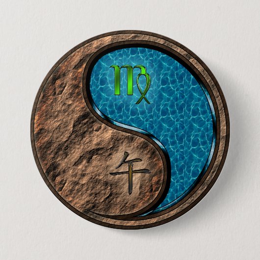 Jungfrau & Wasserpferd Button (Vorderseite)
