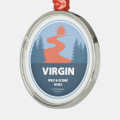 Jungfrau Wild und Landschaftlicher Fluss Utah Ornament Aus Metall (Links)