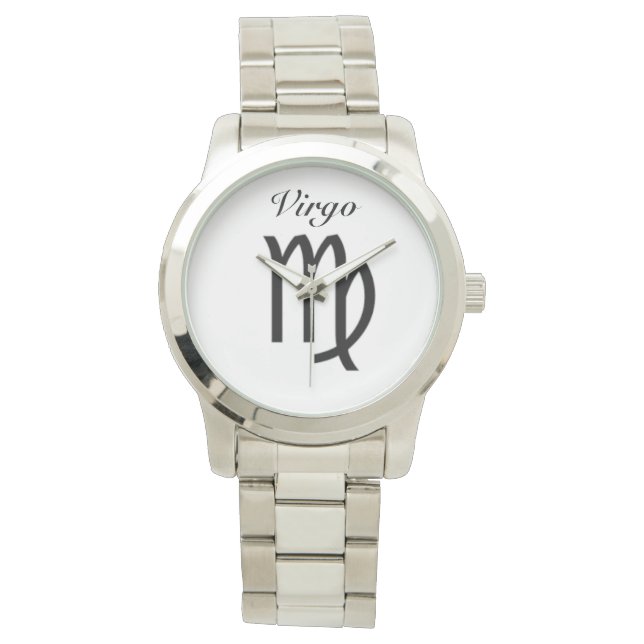 Jungfrau-Zeichen des Zodiaks. Mens Uhren. Armbanduhr (Vorderseite)