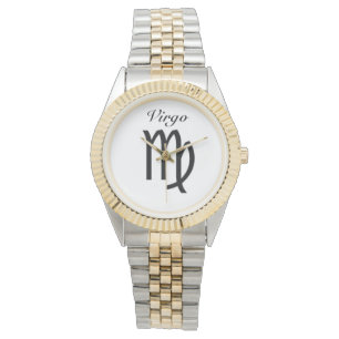 Jungfrau-Zeichen des Zodiaks. Mens Uhren. Armbanduhr