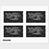 Jungfrau-Zeichen-Konstellation Hevelius schwarzer Rechteckiger Aufkleber (Blatt)