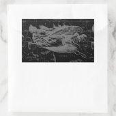 Jungfrau-Zeichen-Konstellation Hevelius schwarzer Rechteckiger Aufkleber (Tasche)