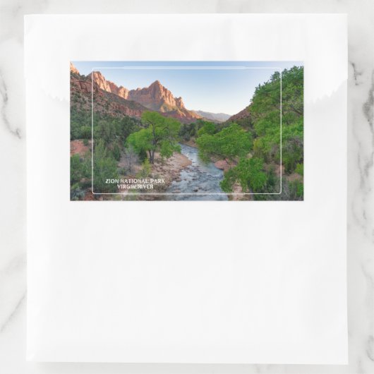 Jungfrau Zion National Park Rechteckiger Aufkleber (Tasche)