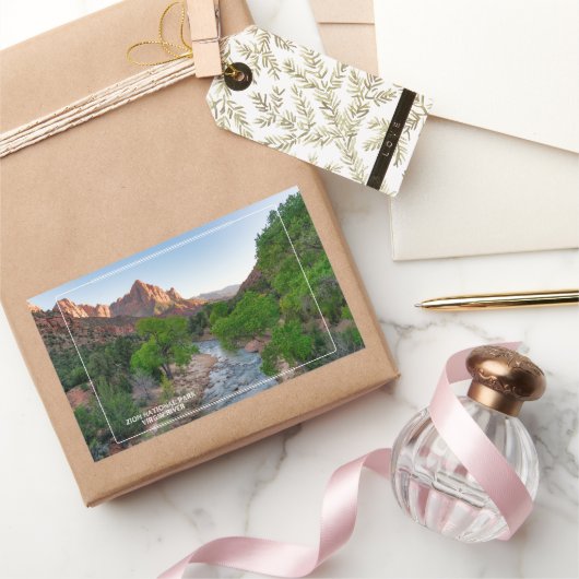 Jungfrau Zion National Park Rechteckiger Aufkleber (Schenken)