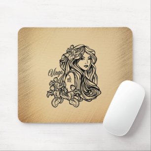 Jungfrau-Zodiac im Antik-Look Mousepad