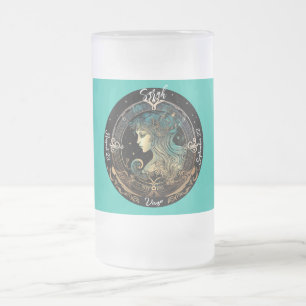 Jungfrau-Zodiac individuell anpassbar Mattglas Bierglas