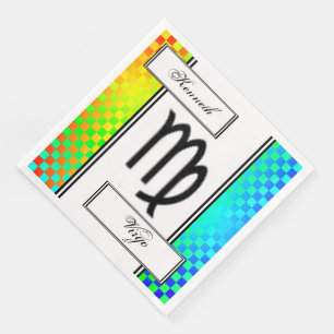 Jungfrau-Zodiac-Symbol Standard von Kenneth Yoncic Serviette