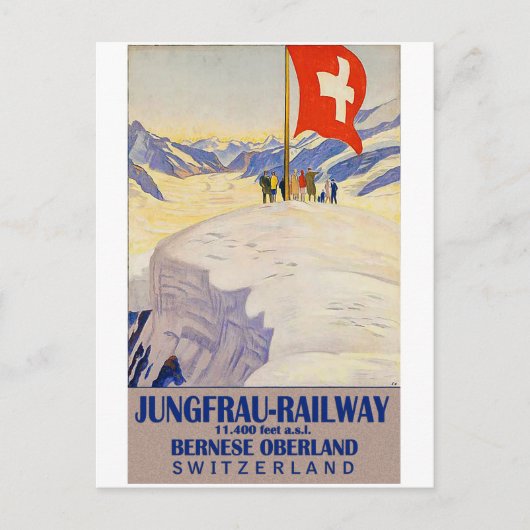 Jungfraubahn, Berner Oberland, Schweiz Postkarte (Vorderseite)