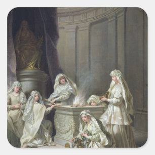 Jungfrauen, 1727 quadratischer aufkleber