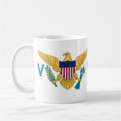 Jungfrauen-Staaten-Keramik-Kaffee Kaffeetasse (Links)