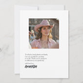 Jungfrauen verwilderter Waschbär-Junggesellinnenab Dankeskarte (Rückseite)
