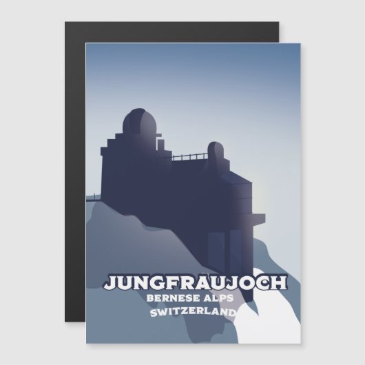 Jungfraujoch, Jungfraujoch Berner Alpen Magnetkarte (Vorne/Hinten)