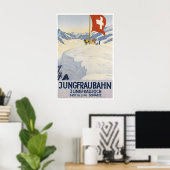Jungfraujoch Kunst Schweizer Reiseplakat Schweiz Poster (Heimbüro)