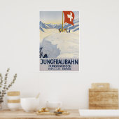 Jungfraujoch Kunst Schweizer Reiseplakat Schweiz Poster (Küche)